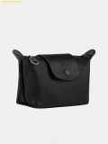 Túi Longchamp Le Pliage Xtra Pouch Turtledove - Leather Màu Đen Noir 