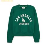  Áo Sweat MLB Women's Varsity Crop Man-to-Man LA (Green) 3FMTV0234-07GNS 