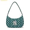 Túi Đeo Vai MLB Classic Monogram Jacquard Hobo Bag New York Yankees - Xanh Lá 3ABQS102N-50GND