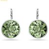  Bông Tai, Khuyên Tai Swarovski Bella drop earrings Round cut, Green, Rhodium plated SKU: 5724291 