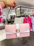  Túi Đeo Vai Michael Kors Greenwich Medium Signature Logo Convertible Crossbody Bag Powder Blush Multi 