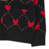  Áo Khoác Len cardigan MLB Heart-print cardigan NY (Black) 3AKCH0134-50BKS - Đen 