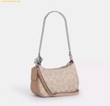  Túi Đeo Vai Coach Teri Mini Crossbody Bag In Signature Canvas CW323 Taupe 
