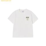  Áo Phông ADLV Woman Fuzzy Font Dragon Short Sleeve T-Shirt Trắng Kem 