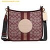  Túi Đeo Chéo Coach Dempsey File Bag In Signature Jacquard With Stripe And Coach Patch Wine Multi CA195 