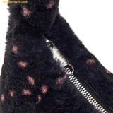  Túi Lông Đeo Vai MLB Dia Monogram Fur Hobo Bag New York Yankees Black 