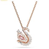  Dây Chuyền, Vòng Cổ Swarovski Swan pendant Mixed cuts, Swan, Pink 5732414 