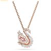  Dây Chuyền, Vòng Cổ Swarovski Swan pendant Mixed cuts, Swan, Pink 5732414 