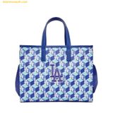  Túi Tote Vuông MLB Cube Monogram Medium Tote Bag LA Dodgers Blue 