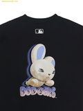  Áo Phông MLB Bunny back graphic oversized short-sleeve t-shirt LA Dodgers Black 3ATSN7163-07BKS 