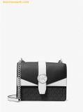  Túi Đeo Chéo Greenwich Small Color-Block Signature Logo Crossbody Bag 35S5SGRC1B Đen Logo 