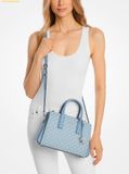  Túi Xách Michael Kors MK Laila Small Crossbody Satchel Xanh Logo 