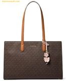  Túi Tote Michael Kors Scarlett Medium Signature Logo Tote Bag Brown 