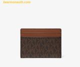  Ví Thẻ Michael Kors Large Reed card holder with logo 35S3G6RD3B Nâu Logo 