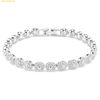 Lắc Tay Swarovski Una Angelic bracelet Round cut, Small, White, Rhodium plated