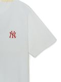 Áo Phông MLB Basic Street Color Letter Oversized Short Sleeve T-shirt New York Yankees White 3ATSB1563-50WHS 