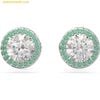  Bông Tai, Khuyên Tai Swarovski Constella Pave Round Halo Stud Earrings - Bạc 