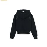  Áo Hoodie MLB Women's Sporty Varsity Banded Crop Hoodie NY (Black) 3FHDV0344-50BKS 