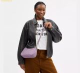  Túi Đeo Vai Coach Teri Shoulder Bag In Signature Leather With Heart Charm Light Violet CDA98 