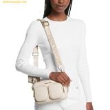  Túi Đeo Chéo Michael Kors Jet Set Medium Leather Crossbody Bag with Case for Apple Airpods Pro® - Cream 