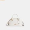Túi Đeo Chéo Coach Lara Mini Satchel Bag Chalk CEA01