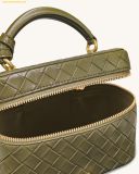  Túi Đeo Chéo JW PEI Cleo Woven Texture Box Shape Top Handle Bag - Olive Green 