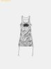 Đầm Ôm Bad Blood Lion Patch Tank Mini Dress - Washed White w-drs25-006