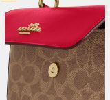  Túi Đeo Chéo Coach Mini Josie Top Handle Bag In Signature Canvas Carnation CCK81 