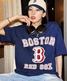  Áo Phông MLB Varsity Overfit Short Sleeve T-Shirt BOS (Navy) 3ATSV0233-43NYS 