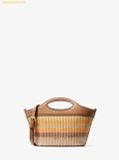  Túi Tote Michael Kors Small striped woven Tatum shoulder bag Radiant Marbled Orange 35S6GTAC1W 