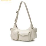  Túi Đeo Vai MLB Multi Pocket Cargo Bag New York Yankees Cream 3ABQBV25N-50CRS Trắng Kem 