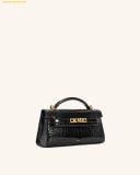  Túi Xách JW PEI Noor Top Handle Bag - Black Croc 