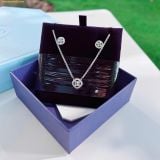  Bộ Trang Sức Dây Chuyền Và Bông Tai Swarovski Una Angelic set Round cut - 5734678 