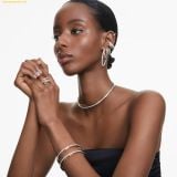  Vòng Tay Swarovski Hyperbola bangle Round cut, White, Mixed metal finish 5689721 