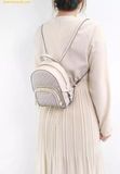  Balo Mini Michael Kors MK Jaycee XS Zip Backpack Trắng Logo 