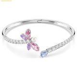  Vòng Tay, Lắc Tay Swarovski Ariana Grande x Swarovski bangle Mixed cuts, Dragonfly, Multicolored, Rhodium plated 5737401 Size M 