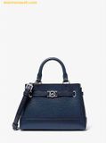  Túi Đeo Chéo Michael Kors Reed Small Pebbled Leather Satchel Navy 