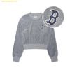 Áo Sweat Crop MLB Women's Basic Velvet Crop Man-to-Man B (D.Melange Grey) 3FMTB0924-43MGD