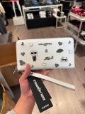  Ví Dài KARL LAGERFELD Large Zip Wallet With Pins 19 White 