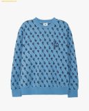  Áo Sweat MLB Classic Monogram Front Pattern Jacquard Overfit Man-to-Man LA 3AMTM0334 