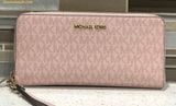  Ví Dài Michael Kors Jet Set Travel Large Signature Logo Continental Wristlet 35R4GTVT3V Powder Blush 
