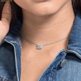  Dây Chuyền Swarovski Iconic Swan pendant Swan, Small, Blue, Rhodium plated 5512094 
