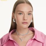  Dây Chuyền Swarovski Constella necklace Mixed cuts, Blue, Rhodium plated 5732255 
