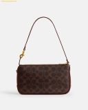  Túi Đeo Vai Coach Plaza Bag In Signature Canvas CCC42 - Nâu Logo 