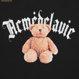  Áo Phông ADLV Gold Chain Bear Doll Short Sleeve T-Shirt Đen 