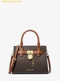  Túi Xách Michael Kors Hamilton Small Logo Satchel Brown 35F1GHMS1B 