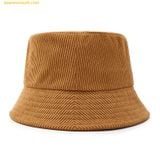 Mũ Bucket MLB Corduroy Bucket Hat CLE (Camel)S 3AHTC0136-45CAS Nâu 