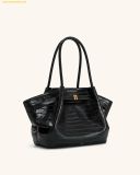 Túi Xách JW PEI Hana Medium Tote Bag - Black Croc 