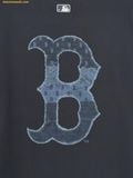  Áo Phông MLB Vintage Denim-like Monogram Big Lux Oversized Short Sleeve T-shirt Boston Red Sox D.Grey 3ATSM0663-43GRD 
