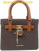 Túi Xách Michael Kors Hamilton Small Logo Satchel Brown 35F1GHMS1B 